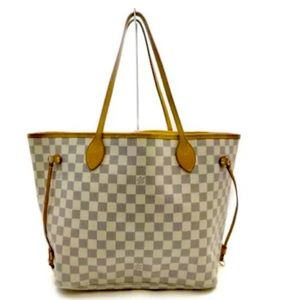 LOUIS VUITTON DAMIER AZUR NEVERFULL MM USED